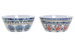 DKD Home Decor Cuencos de Melamina ATENAS Surtido de Colores (Pack de 12) de 13x13x5,5 cm