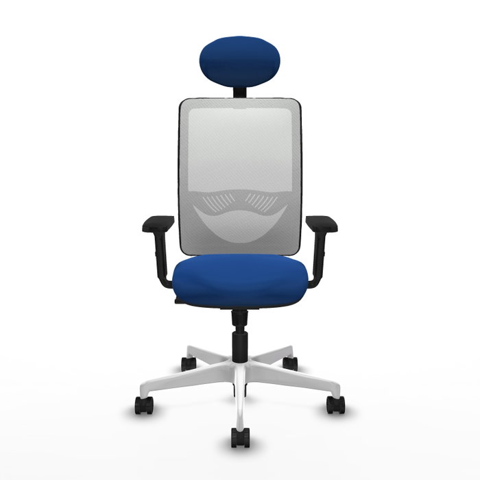 PIQUERAS Y CRESPO Silla de oficina Zulema con mecanismo Sincro, Azul y Blanco PIQUERAS Y CRESPO Silla de oficina Zulema con mecanismo Sincro, Azul y Blanco