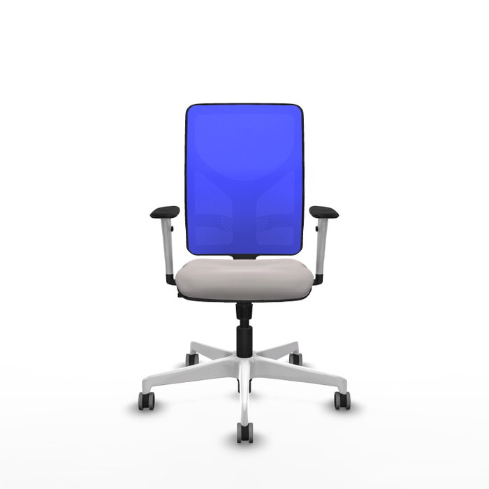 PIQUERAS Y CRESPO Silla de oficina Motilla con mecanismo Sincro, Blanco y Azul PIQUERAS Y CRESPO Silla de oficina Motilla con mecanismo Sincro, Blanco y Azul