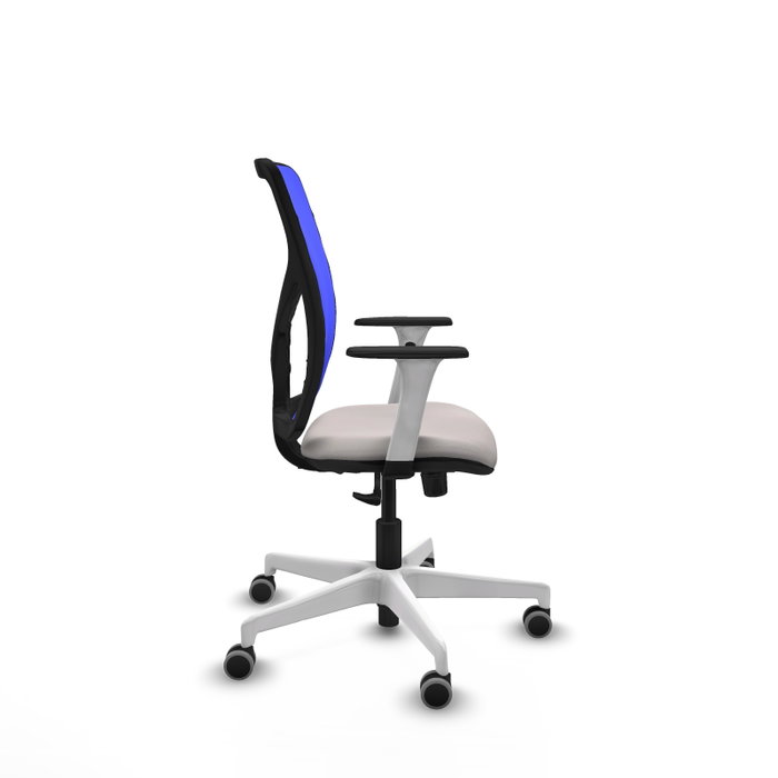 PIQUERAS Y CRESPO Silla de oficina Motilla con mecanismo Sincro, Blanco y Azul PIQUERAS Y CRESPO Silla de oficina Motilla con mecanismo Sincro, Blanco y Azul