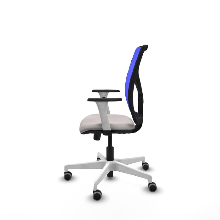 PIQUERAS Y CRESPO Silla de oficina Motilla con mecanismo Sincro, Blanco y Azul PIQUERAS Y CRESPO Silla de oficina Motilla con mecanismo Sincro, Blanco y Azul