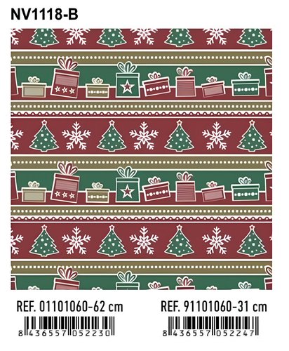 Papel De Regalo Bobina Basika 31 Cm X 80 M (2 Kg Aprox.) Navidad (Nv1118-B 31 Cm) Papel De Regalo Bobina Basika 31 Cm X 80 M (2 Kg Aprox.) Navidad (Nv1118-B 31 Cm)