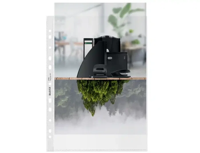 Leitz Recycle Funda Multitaladros DIN A4 Piel Naranja 100 mc