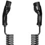 LogiLink Cable de carga para vehículo eléctrico Type 2 Espiral 22kW 5m Negro + Bolsa