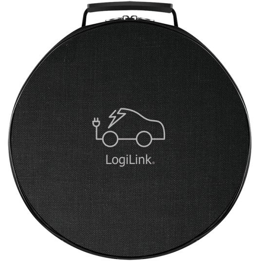 LogiLink Cable de carga para vehículo eléctrico Type 2 Espiral 22kW 5m Negro + Bolsa