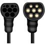LogiLink Cable de carga para vehículo eléctrico Type 2 Espiral 22kW 5m Negro + Bolsa