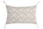 DKD Home Decor Cojín de Algodón Natural y Blanco 30x50 cm