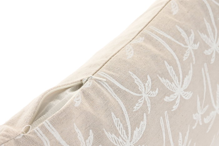 DKD Home Decor Cojín de Algodón Natural y Blanco 30x50 cm
