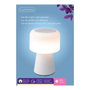 Lumineo Lámpara LED con altavoz Bluetooth recargable, color blanco