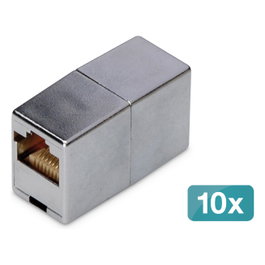 Digitus DN-93901-10 Acoplador Modular RJ45 CAT 5e Clase D, 10 unidades