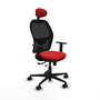 PIQUERAS Y CRESPO Silla de oficina Jorquera con mecanismo Sincro/Traslack Rojo y Negro