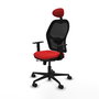 PIQUERAS Y CRESPO Silla de oficina Jorquera con mecanismo Sincro/Traslack Rojo y Negro