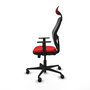 PIQUERAS Y CRESPO Silla de oficina Jorquera con mecanismo Sincro/Traslack Rojo y Negro