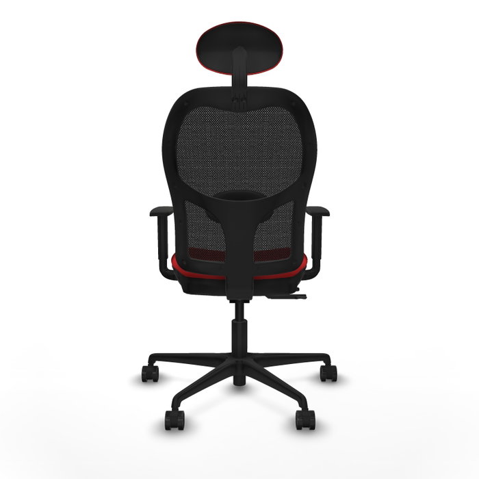 PIQUERAS Y CRESPO Silla de oficina Jorquera con mecanismo Sincro/Traslack Rojo y Negro