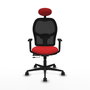 PIQUERAS Y CRESPO Silla de oficina Jorquera con mecanismo Sincro/Traslack Rojo y Negro