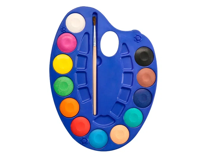 Liderpapel Acuarela de 12 colores con pincel, depósito y paleta de plástico Liderpapel Acuarela de 12 colores con pincel, depósito y paleta de plástico