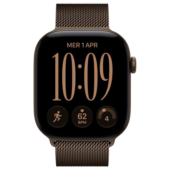 Apple Watch Series 12 GPS + Cellular 46mm Dark Bronze Aluminium Case with Dark Bronze Milanese Loop - M/L