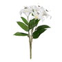 Flor Lirio Blanco Goma Decoración 58 cm (Set de 6)