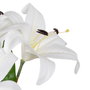 Flor Lirio Blanco Goma Decoración 58 cm (Set de 6)