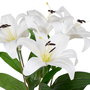 Flor Lirio Blanco Goma Decoración 58 cm (Set de 6)