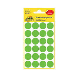 AVERY Zweckform Etiquetas de Identificación Verdes de 18,0 mm, 96 unidades