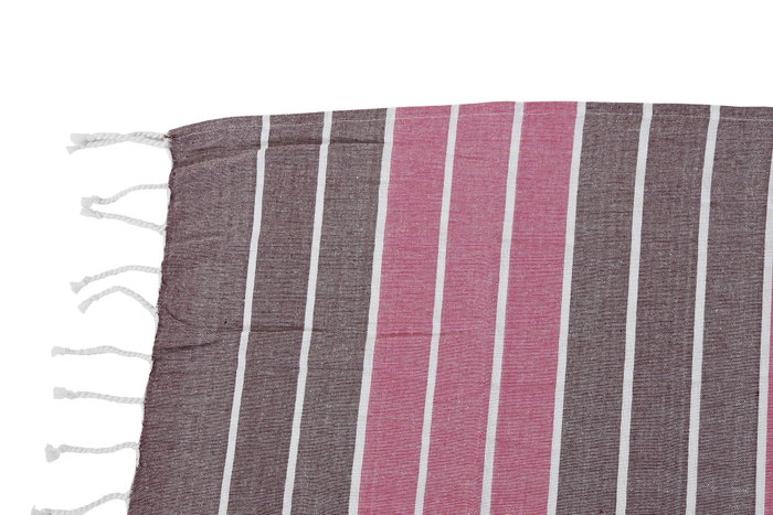 DKD Home Decor Toalla Mediterraneo Rosa Naranja Algodon Poliester 170 x 90 cm (6 Unidades)