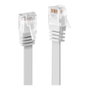 LINDY Cable de Red Patch Cord Cat6 RJ-45 UTP Blanco Plano de 1 m (1.00m, 47501, U/UTP, 100 Mbps, 250 MHz, Oro, RoHS, REACH)