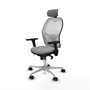PIQUERAS Y CRESPO Silla de oficina Jorquera con mecanismo Sincro, Gris y Blanco