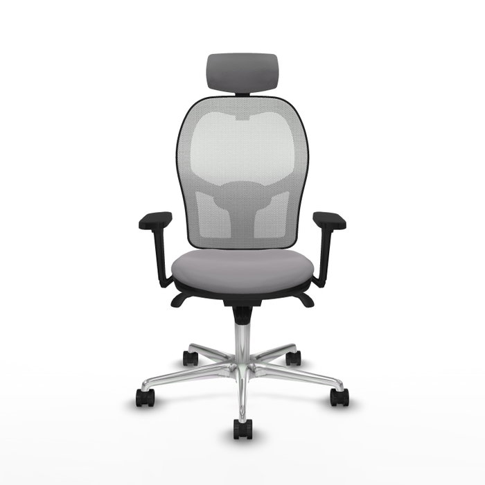 PIQUERAS Y CRESPO Silla de oficina Jorquera con mecanismo Sincro, Gris y Blanco