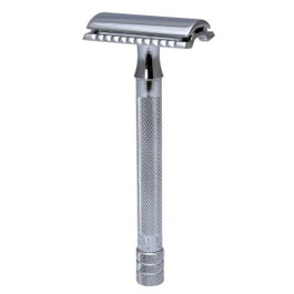 Merkur Maquinilla de Afeitar de Doble Filo 34C Mango Largo Cromado Brillante