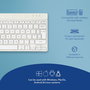 R-Go Tools Teclado Ergonómico Compacto Break, Bluetooth, QWERTY UK, Blanco con Software de Descanso
