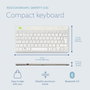 R-Go Tools Teclado Ergonómico Compacto Break, Bluetooth, QWERTY UK, Blanco con Software de Descanso
