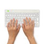 R-Go Tools Teclado Ergonómico Compacto Break, Bluetooth, QWERTY UK, Blanco con Software de Descanso