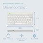 R-Go Tools Teclado Ergonómico Compacto Break, Bluetooth, QWERTY UK, Blanco con Software de Descanso