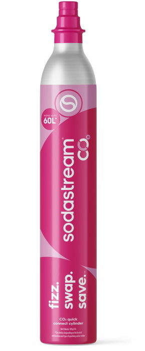 SodaStream Cilindro de CO2 Quick Connect 60 L para DUO, Azul y Rosa