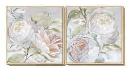 DKD Home Decor Cuadro Lienzo 80x80 Flores Enmarcado Surtido de 2