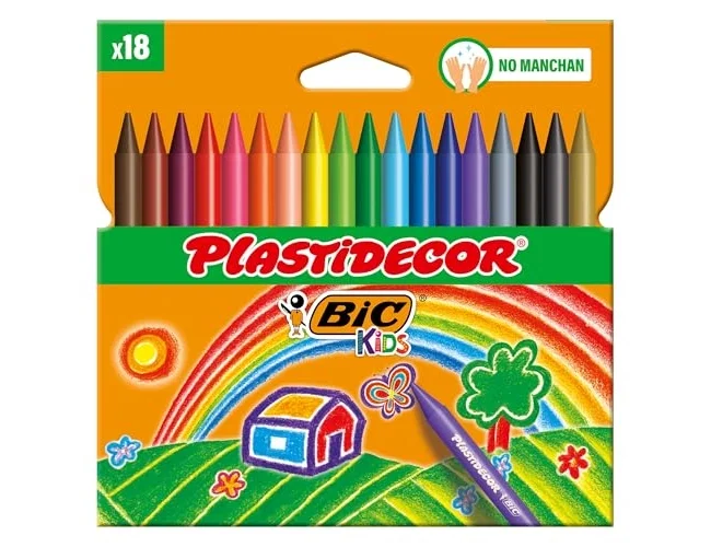 Plastidecor Estuche de 18 Ceras de Colores Surtidos Plastidecor Estuche de 18 Ceras de Colores Surtidos