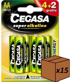 CEGASA Pilas Super Alcalina AA LR6 Blíster 4+2 unidades