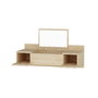 Hanah Home Sapphire Oak Mesa de Maquillaje Moderna Escandinava con Espejo Fijación a Pared 100x33x39.1cm Roble Zafiro