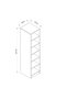 Hanah Home Kale Raflı 210 Armario Blanco 210 cm