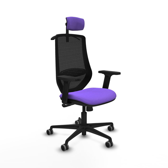 PIQUERAS Y CRESPO Silla de oficina Mardos con mecanismo Sincro, Lila y Negro PIQUERAS Y CRESPO Silla de oficina Mardos con mecanismo Sincro, Lila y Negro