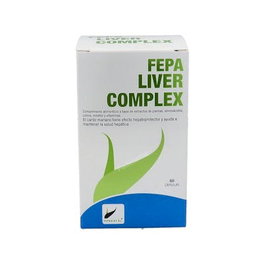 FEPADIET Fepa-Livercomplex 60 Cápsulas Complemento Alimenticio con Cardo Mariano, Diente de León y Alcachofa para Hígado Sano