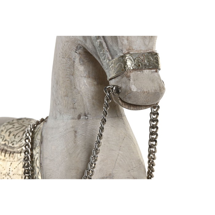 DKD Home Decor Figura de Caballo en Mango y Metal, Color Natural DKD Home Decor Figura de Caballo en Mango y Metal, Color Natural