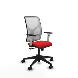 PIQUERAS Y CRESPO Silla de oficina Motilla Rojo y Blanco