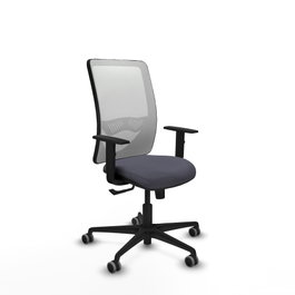 PIQUERAS Y CRESPO Silla de oficina Zulema Gris oscuro y Blanco