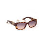 Guess Gafas GU7891 52B 140 mm Gafas de Sol de Mujer Rectangular Havana Oscuro Humo Degradado, 53 mm - Patilla 140 mm