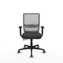 PIQUERAS Y CRESPO Silla de oficina Haches Gris con mecanismo Sincro/Traslack