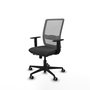 PIQUERAS Y CRESPO Silla de oficina Haches Gris con mecanismo Sincro/Traslack