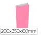Basika Sobre Papel Celulosa Rosa con Fuelle M 200x350x60 mm Paquete de 25 Unidades