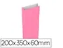 Basika Sobre Papel Celulosa Rosa con Fuelle M 200x350x60 mm Paquete de 25 Unidades